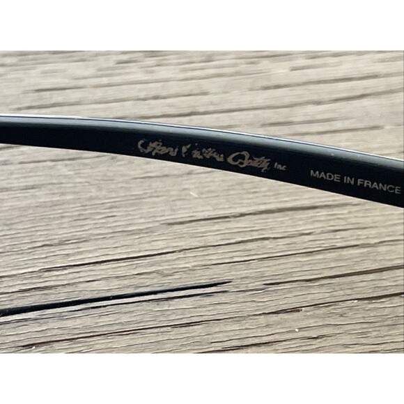 Vintage France Cat Eye Eyeglasses Frames ONLY Rhinestone Black half rim - Picture 6 of 13